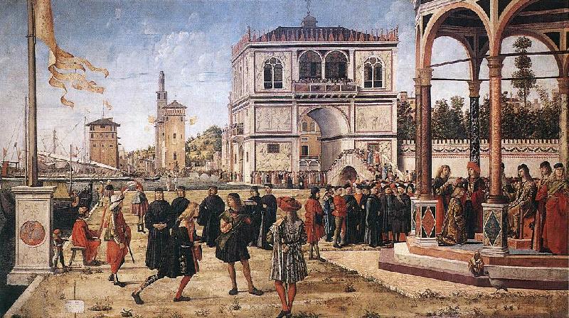 CARPACCIO, Vittore The Ambassadors Return to the English Court fg